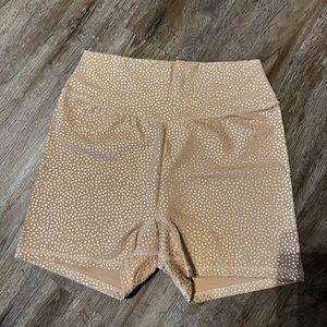 Large gold bossy shorts